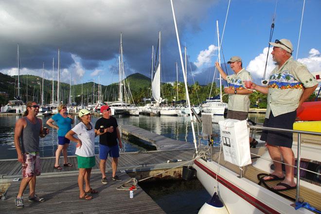 Great welcome on the dock for Lone Star © World Cruising Club http://www.worldcruising.com